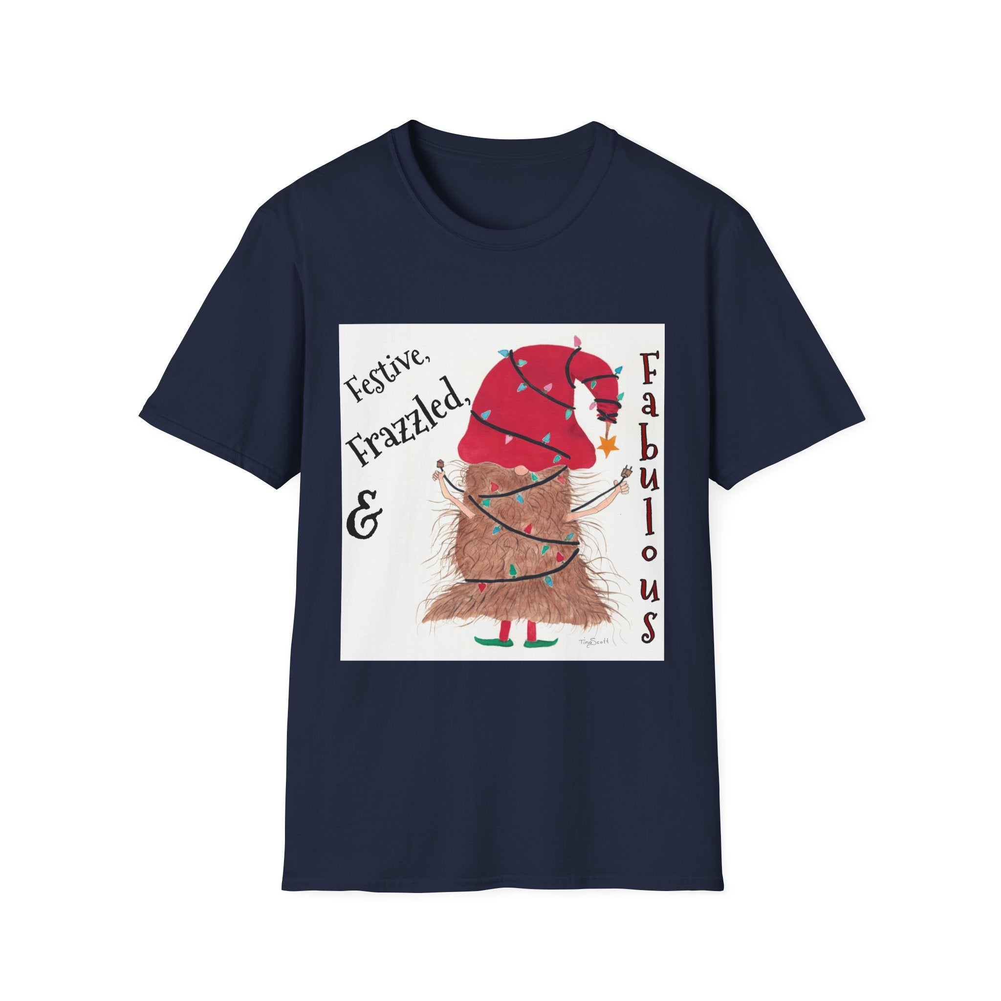 Gnome T-Shirt Festive Frazzled & Fabulous