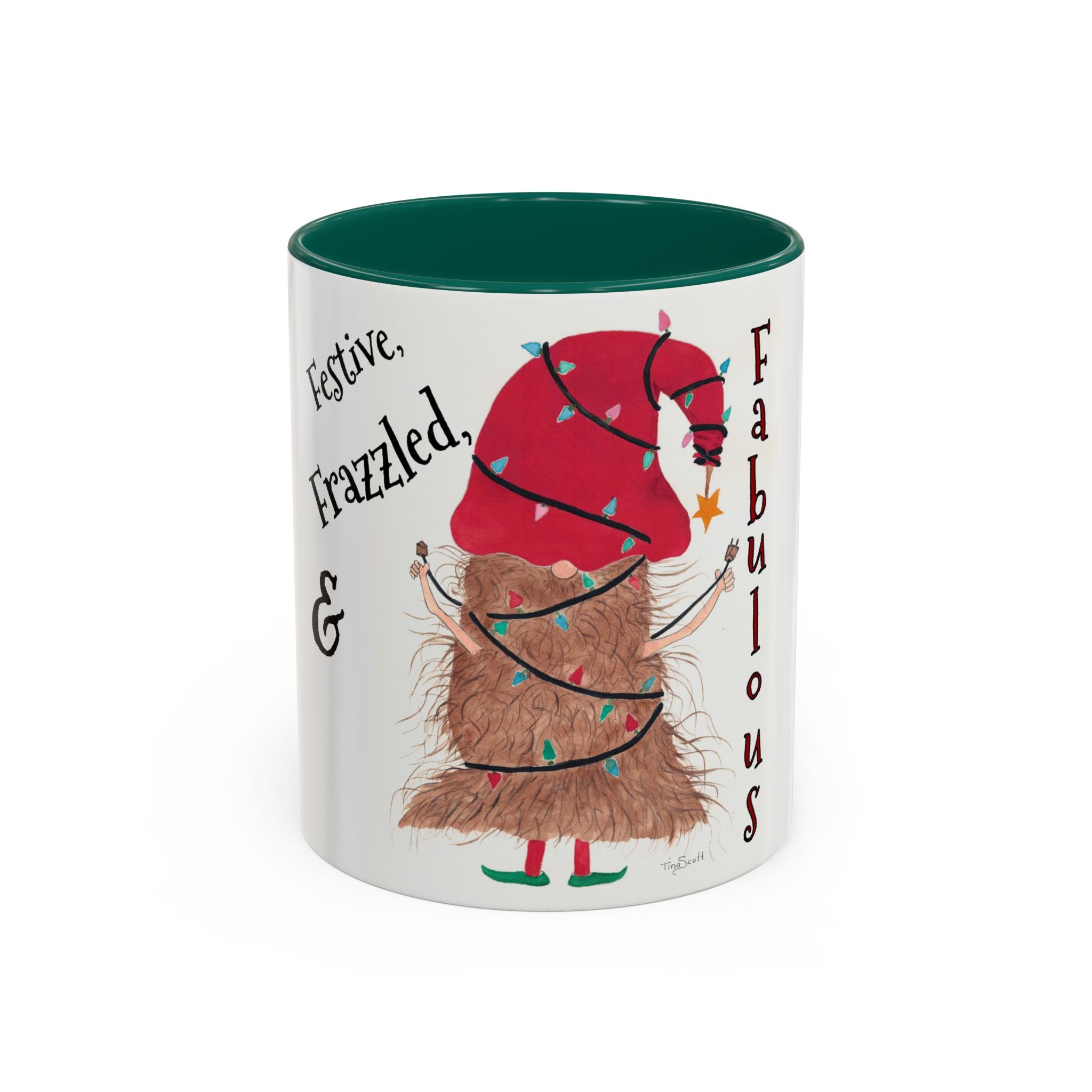 Festive, Frazzled & Fabulous Christmas Gnome Mug (11oz/15oz)