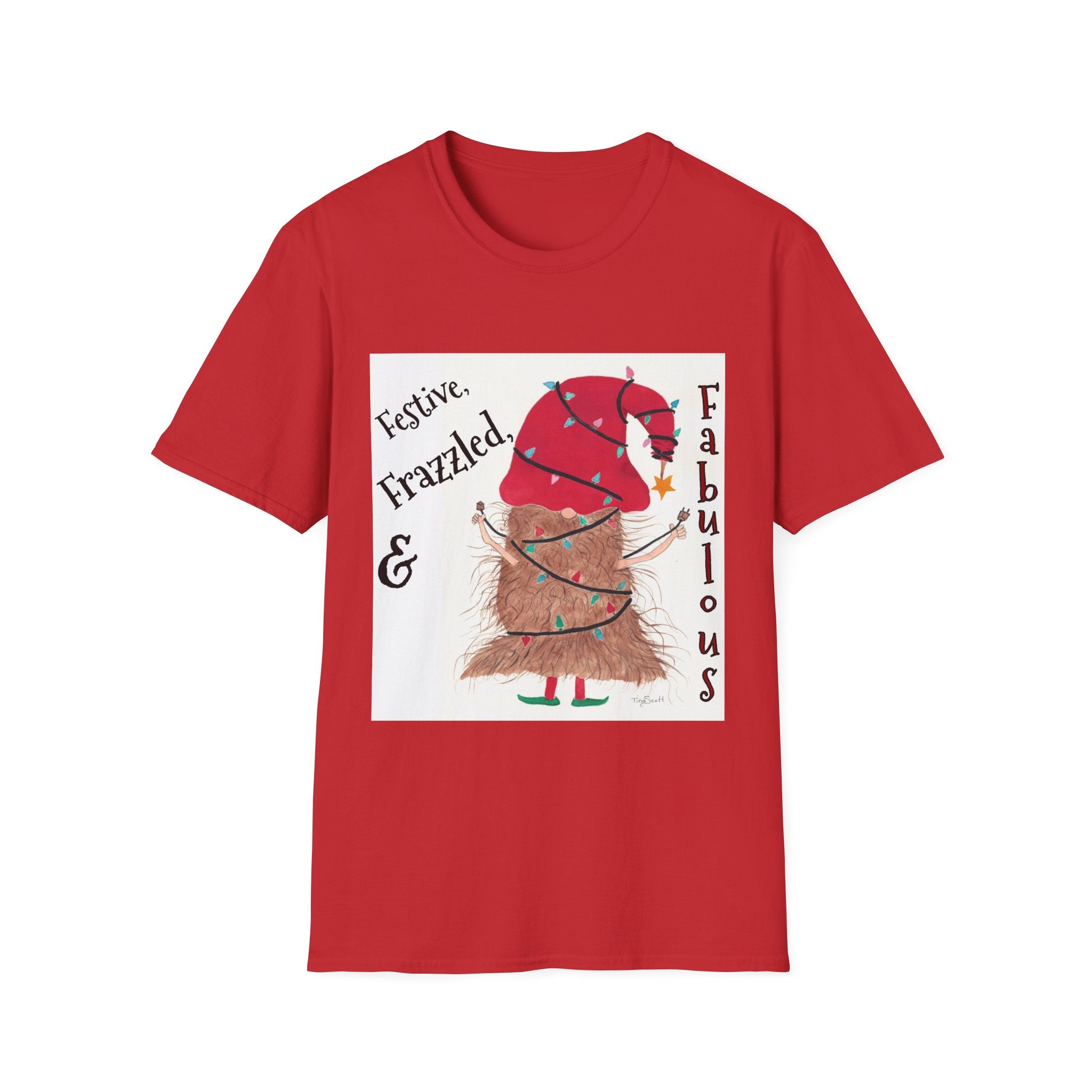 Gnome T-Shirt Festive Frazzled & Fabulous
