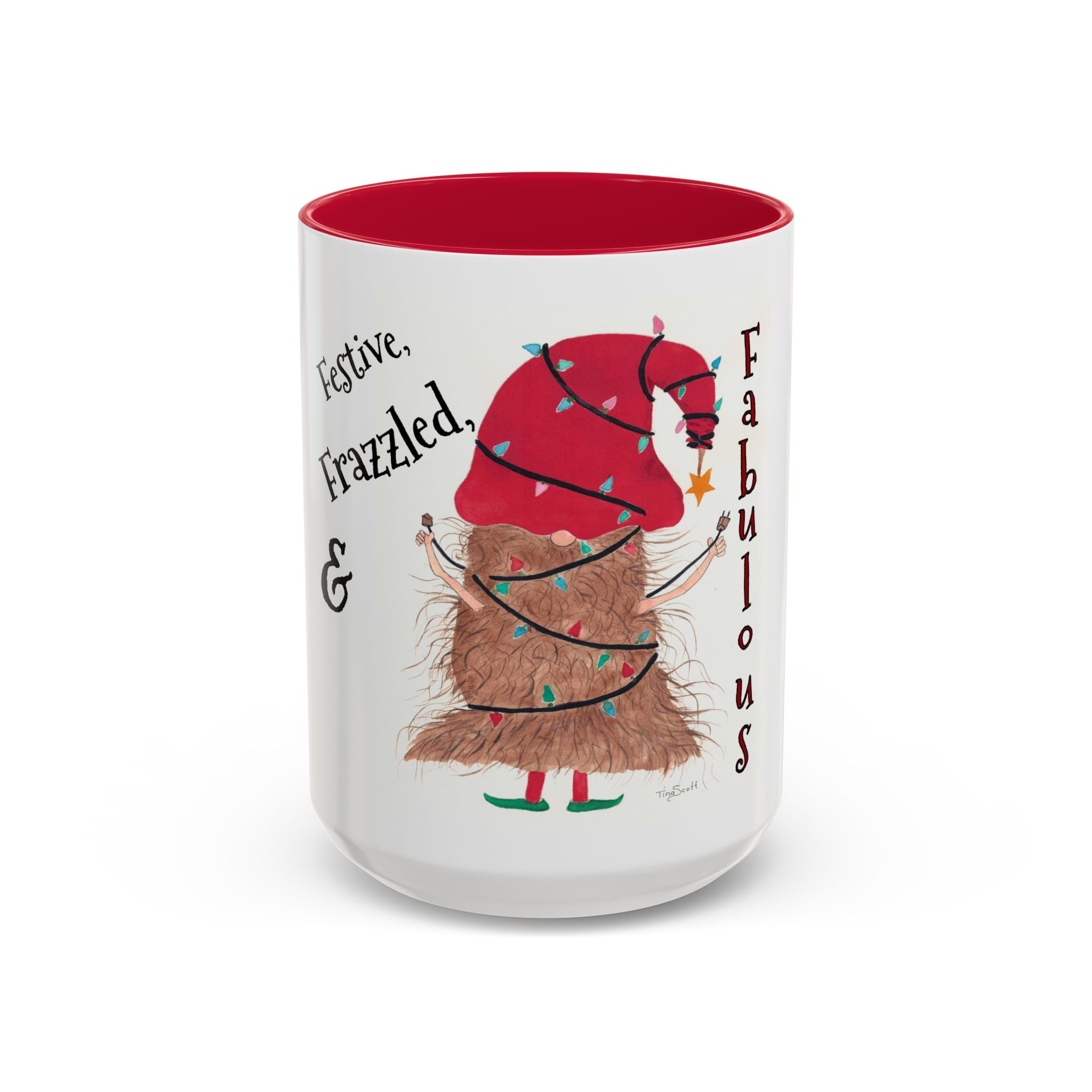 Festive, Frazzled & Fabulous Christmas Gnome Mug (11oz/15oz)
