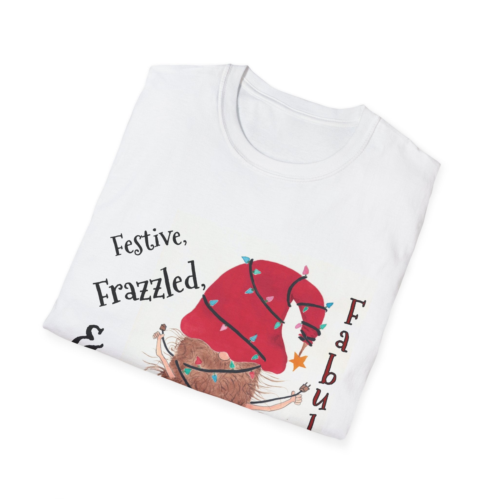 Gnome T-Shirt Festive Frazzled & Fabulous