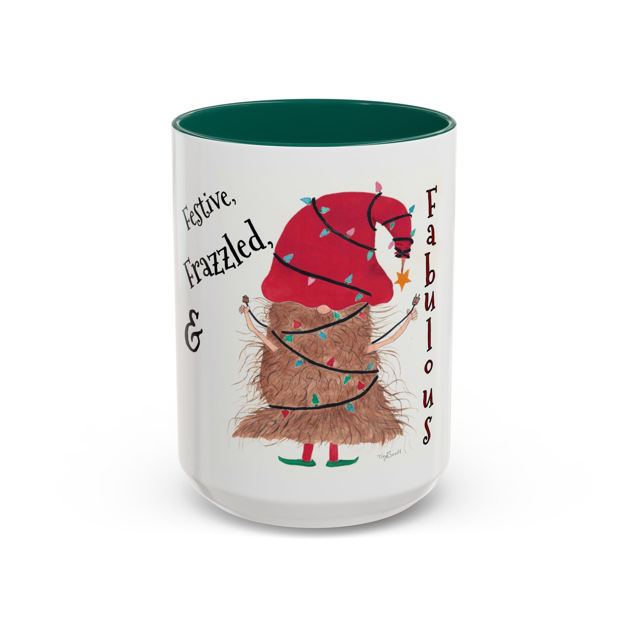 Festive, Frazzled & Fabulous Christmas Gnome Mug (11oz/15oz)