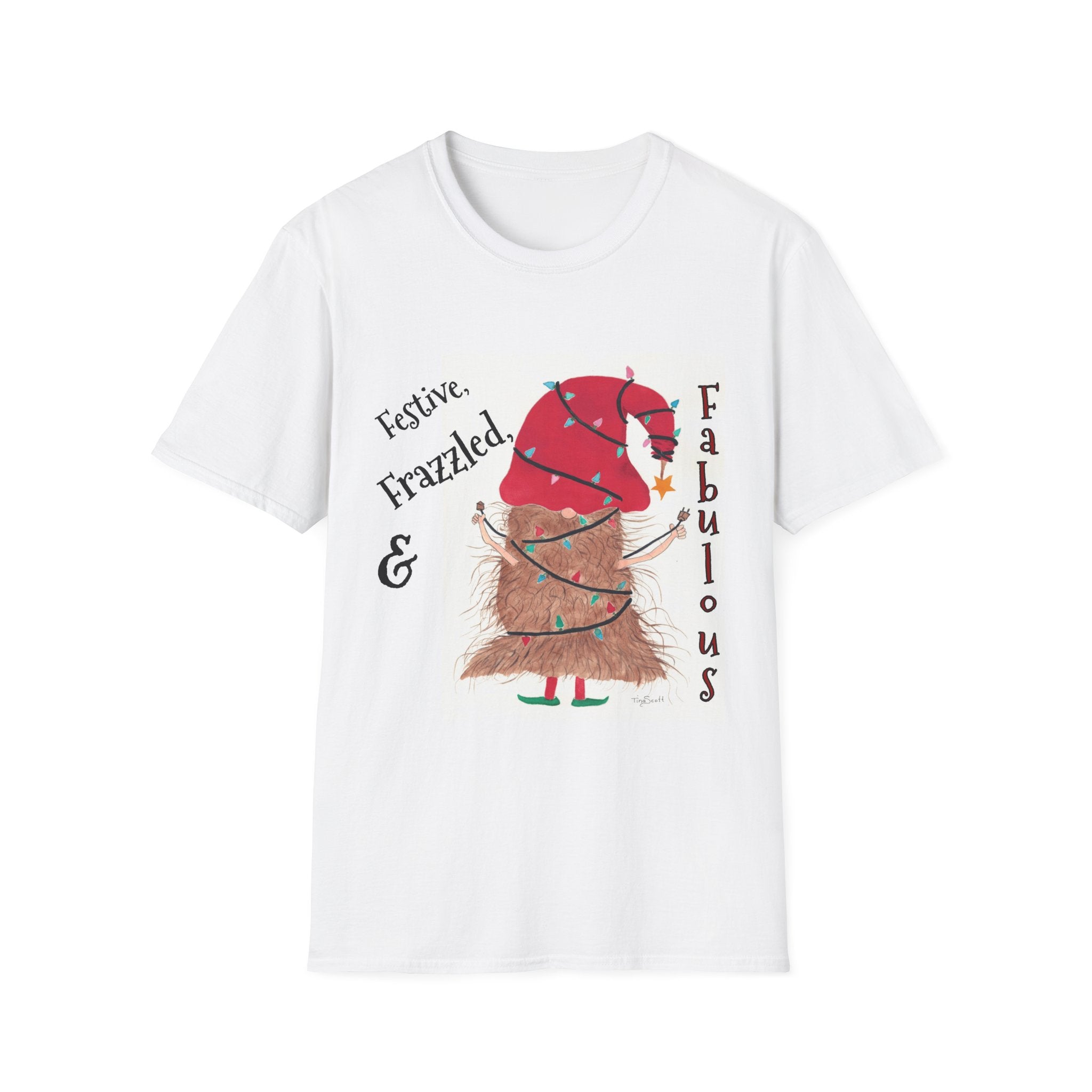 Gnome T-Shirt Festive Frazzled & Fabulous