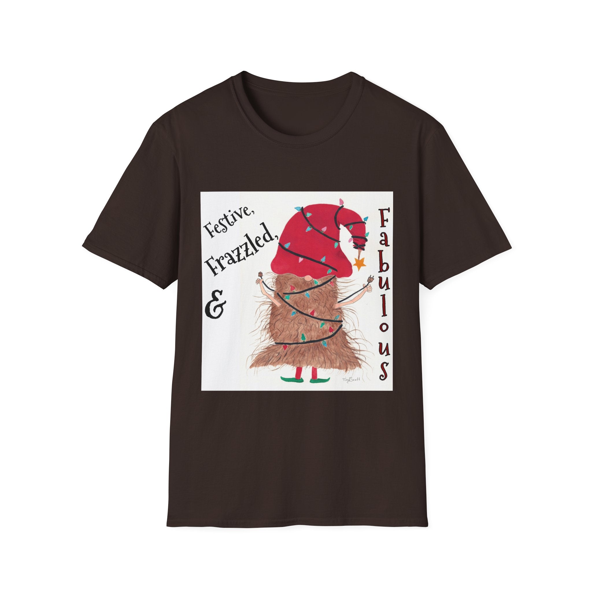 Gnome T-Shirt Festive Frazzled & Fabulous