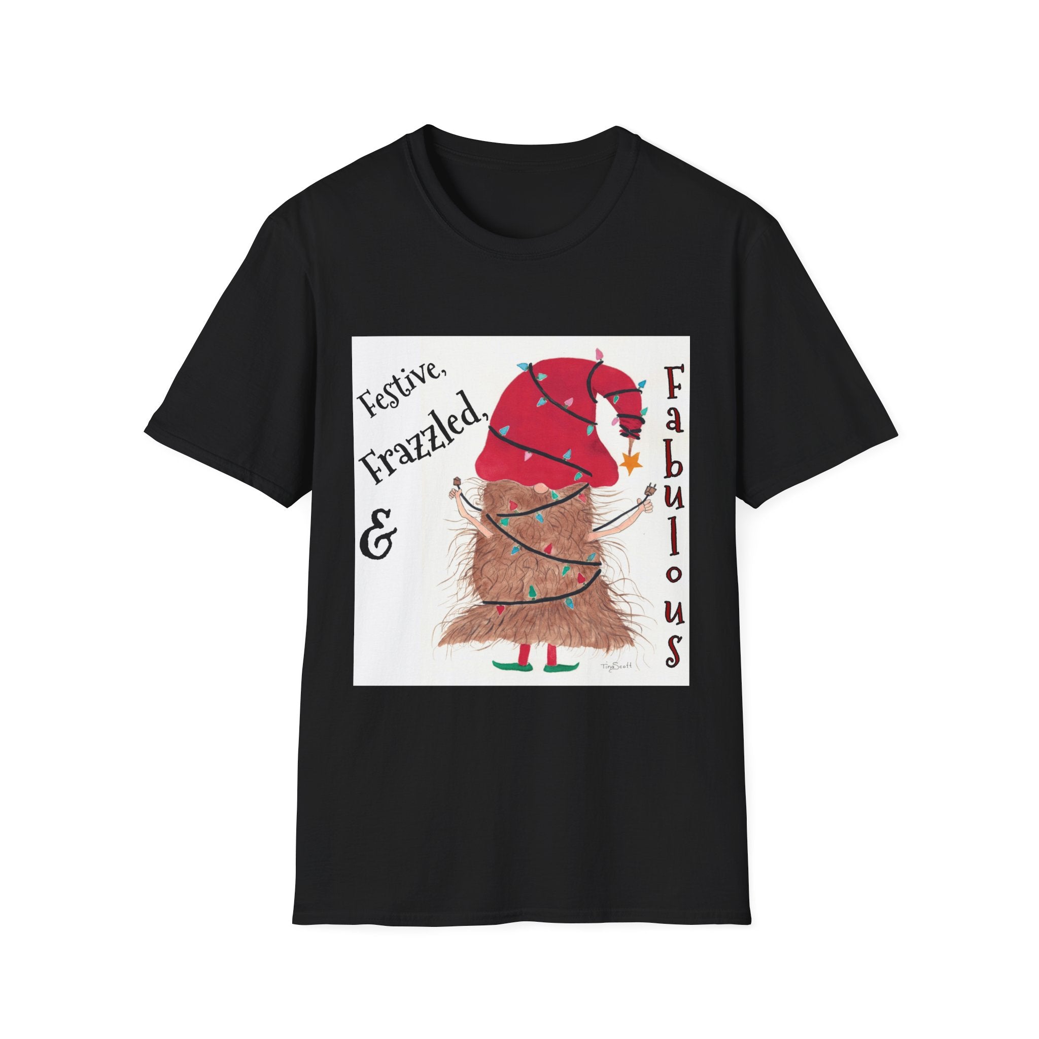 Gnome T-Shirt Festive Frazzled & Fabulous