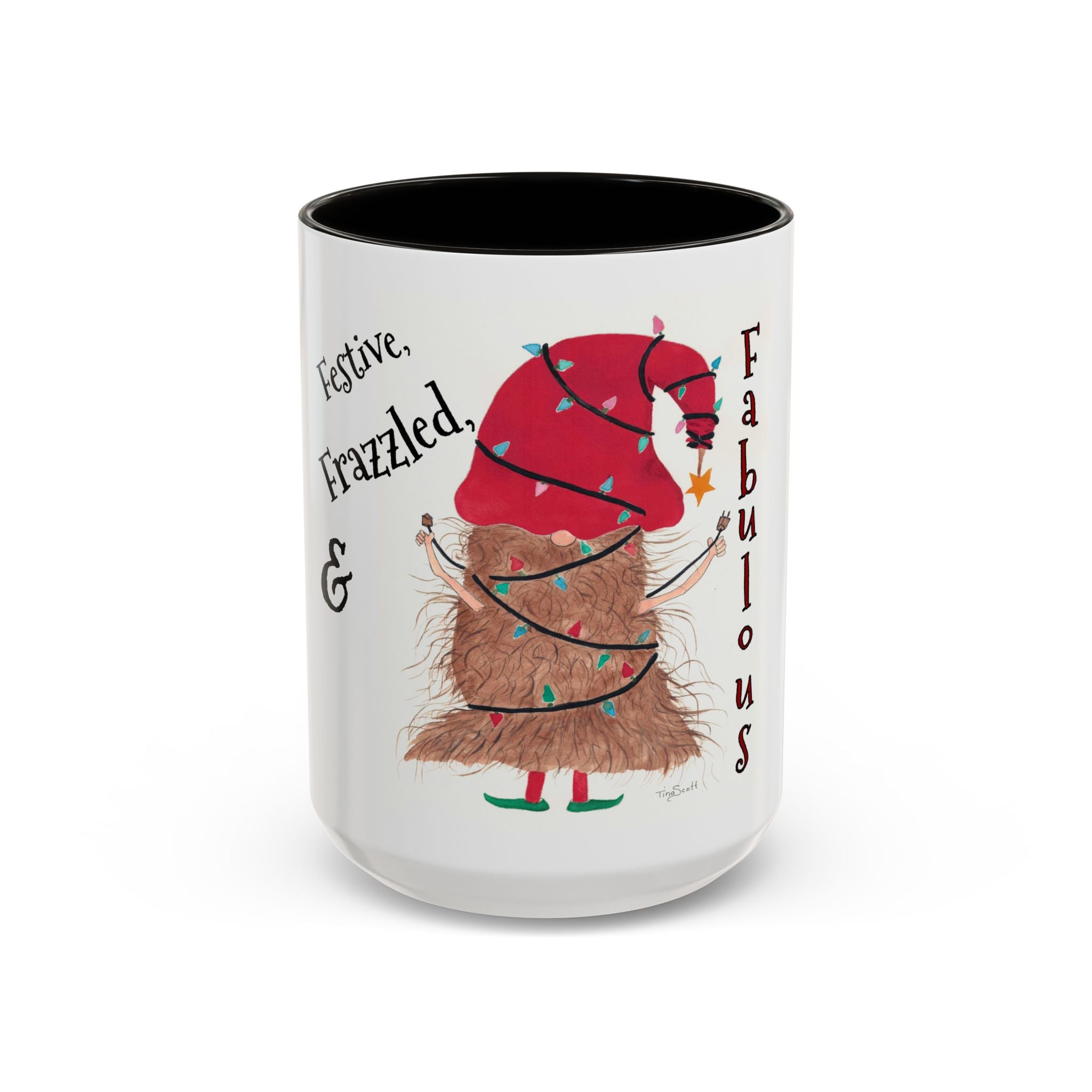 Festive, Frazzled & Fabulous Christmas Gnome Mug (11oz/15oz)